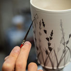 Mia Sarosi at work in her studio 2019